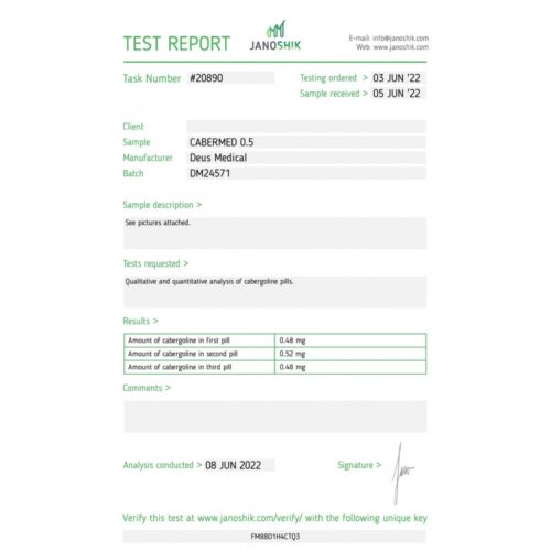 CABERMED 0.5 (CABERGOLINE) - Image 4