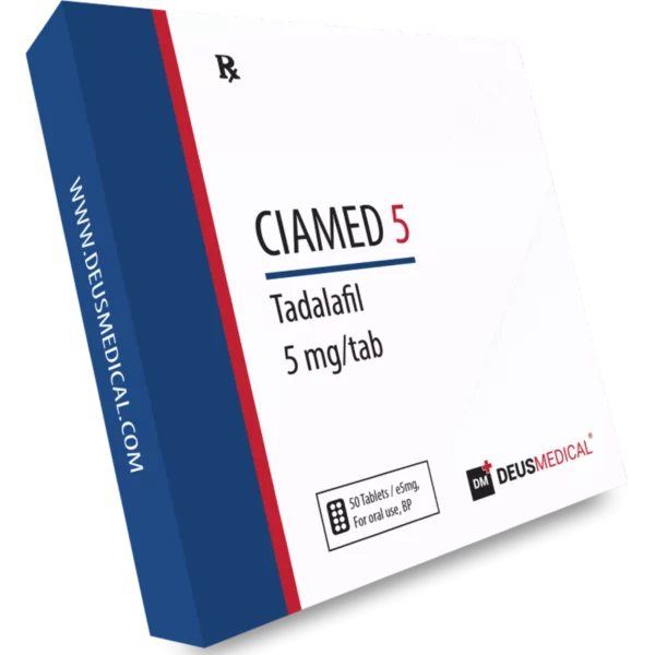 CIAMED 5 (Tadalafil)(Cialis) 50 tabs – High Quality Oral Medication for Erectile Dysfunction