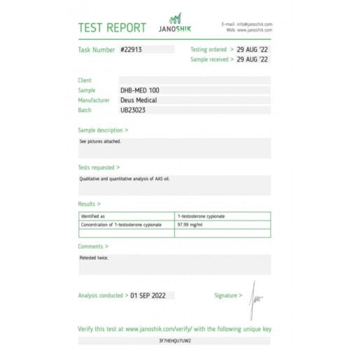 DHB-MED 100 (DIHYDROBOLDENONE CYPIONATE) - Image 3