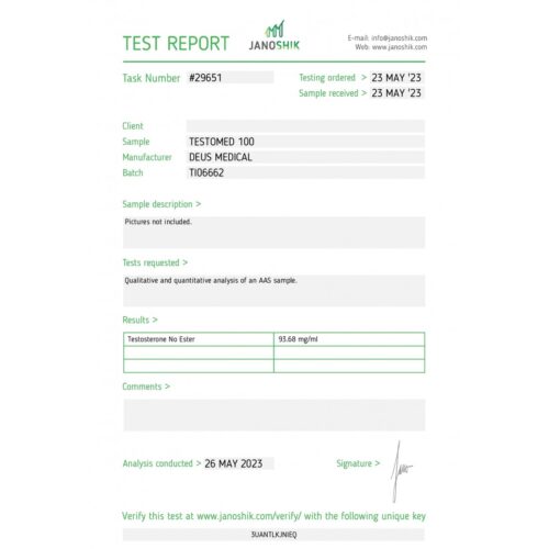 TESTOMED 100 (TESTOSTERONE BASE) - Image 4