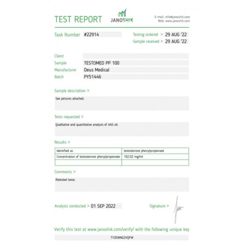 TESTOMED PP 100 (TESTOSTERONE PHENYLPROPIONATE) - Image 3