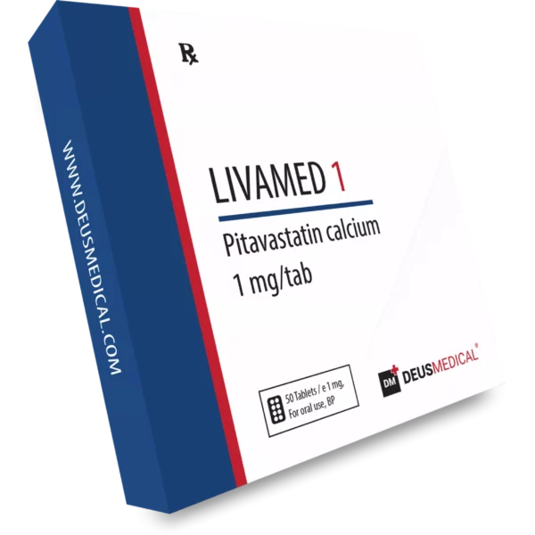 livamed_1DP-4000x4000 LIVAMED 1 (Pitavastatin Calcium) Oral Medication in Tablets – High-Quality Cholesterol Management and Heart Health Support