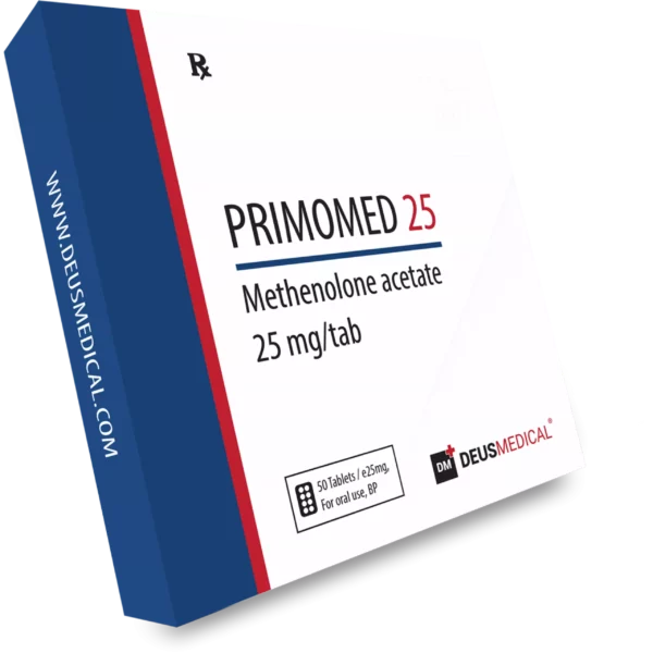 primomed_25_DP-4000x4000 PRIMOMED 25 (Methenolone Acetate) Oral Steroid in Tablets – High Quality Steroid for Lean Muscle Growth and Performance Enhancement